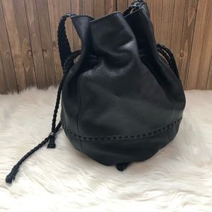 The Sak bucket Leather Black Bag